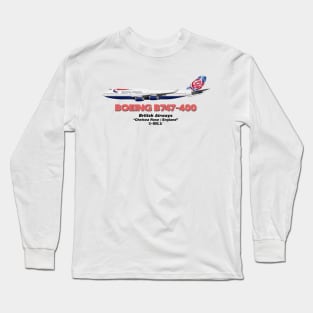 Boeing B747-400 - British Airways "Chelsea Rose / England" (Art Print) Long Sleeve T-Shirt